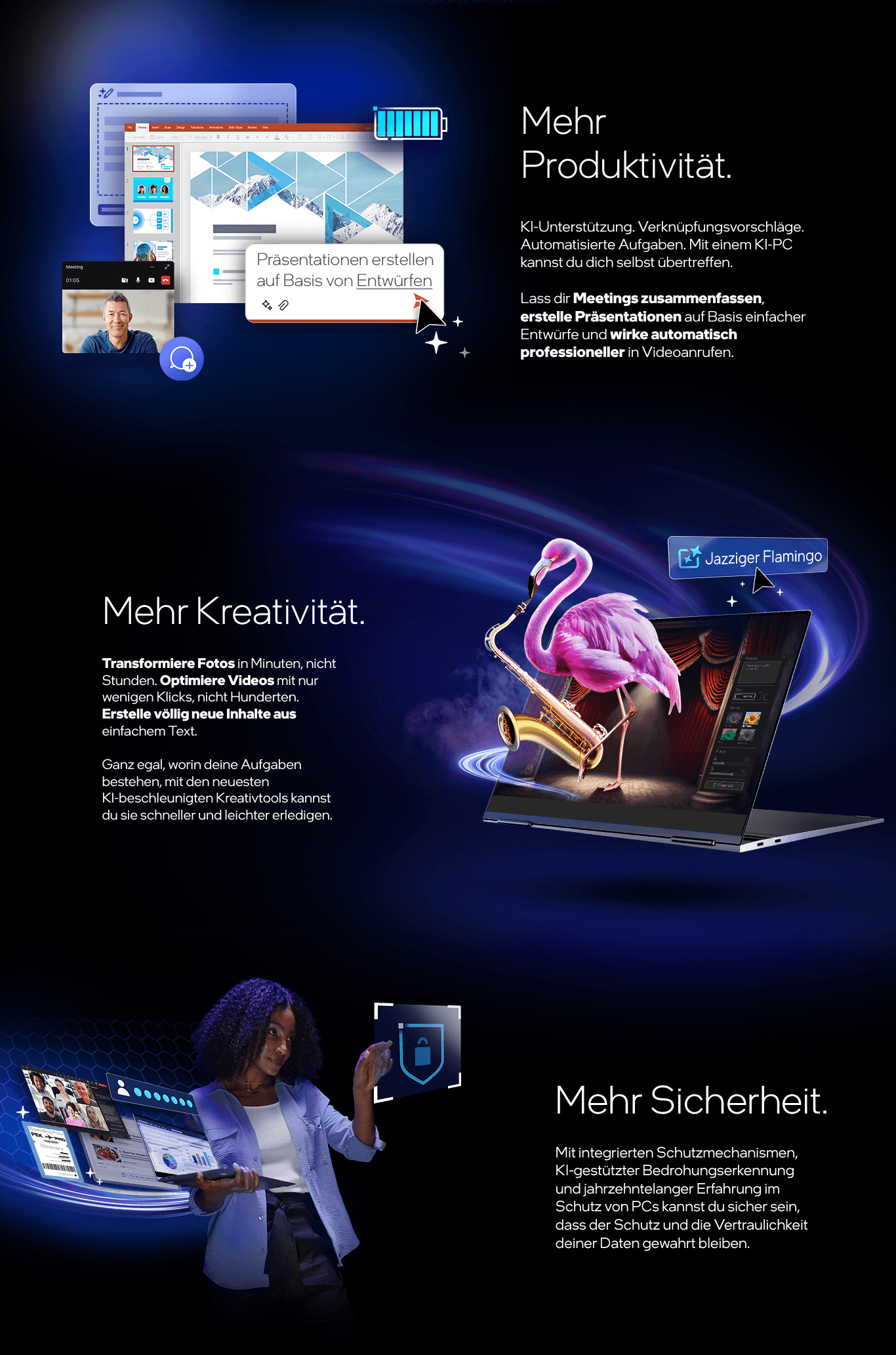 Zu den Produkten mit Intel® Core™ Ultra-Prozessoren