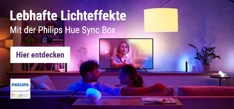 Zur Play HDMI Sync Box von Philips Hue