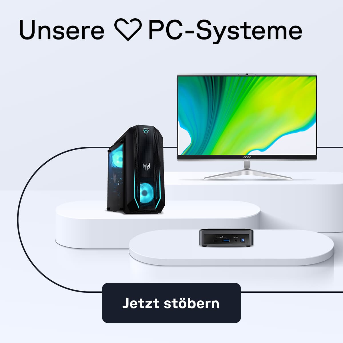 Zu den aktuell beliebtesten Desktop-PCs bei Cyberport